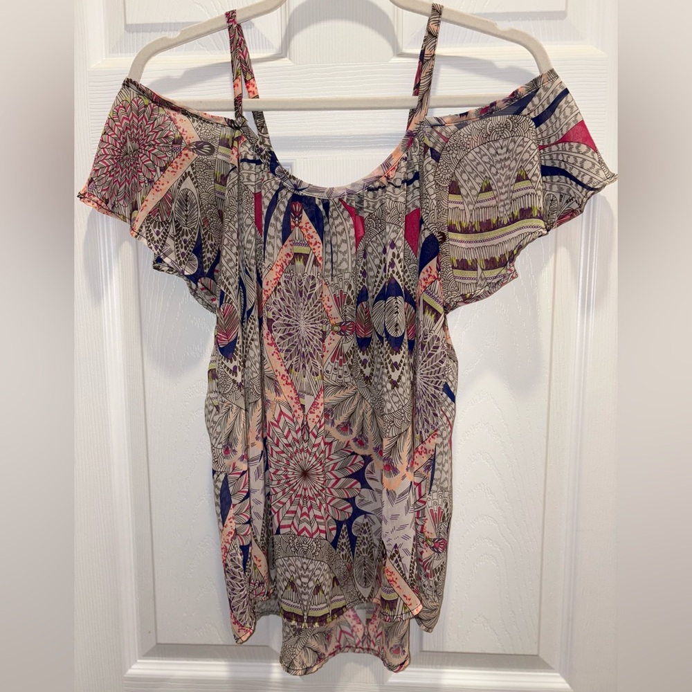 Bohemian off-the-shoulder blouse